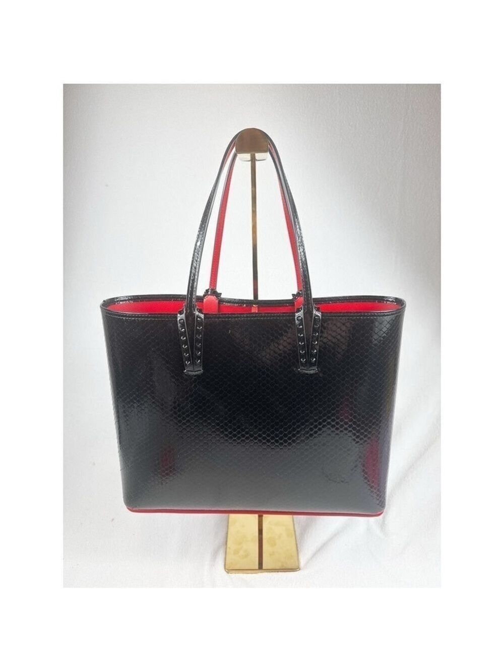 Christian Louboutin Large Cabata Birdy Tote – Black Patent - Picture 3 of 16